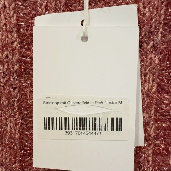 NWT GANNI Crystal-embellished metallic ribbed-knit vest - Picture 3 of 10